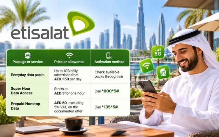 Etisalat Data Offer in UAE: Packages, Prices, Activation Codes, and Validity Etisalat Data Offer